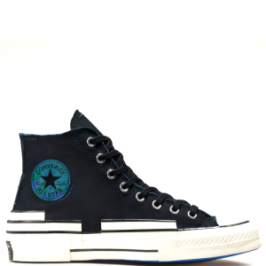 Converse black best sale blue